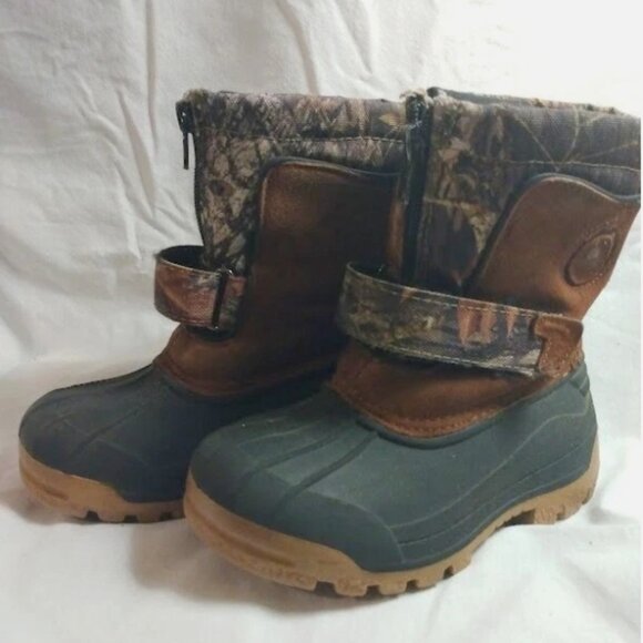 Ozark Trail Camo Camouflage Winter Rubber Snow Boots Removable Liners 10 Boys - Picture 7 of 8